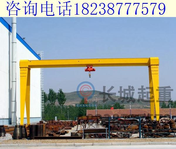 山東濰坊單梁龍門吊廠家 10噸門式起重機跨度可調