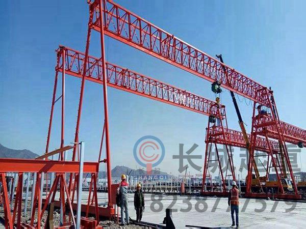 龍門吊20噸驗收與收尾階段 湖北隨州龍門吊